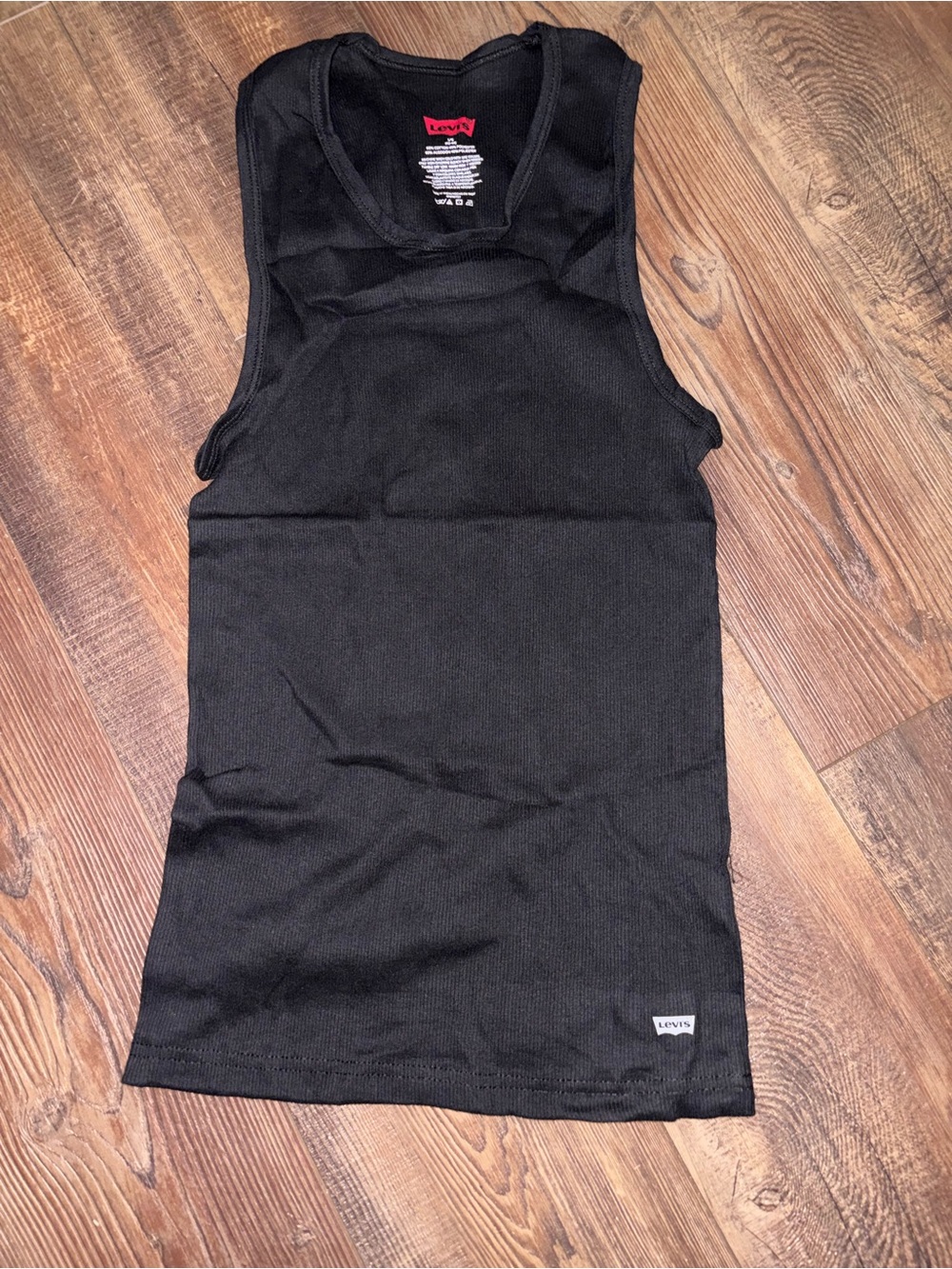 Levi’s Men’s Black Ribbed Tank Tops Sleeveless Undershirts Size Large 5 Pack - Picture 2 of 6